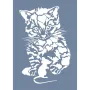 EHH11 Kedi Desen Stencil 25x35cm