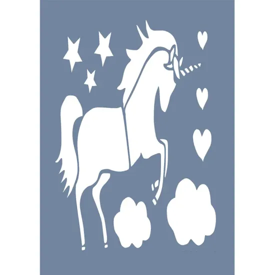EHH56 Unicorn Desen Stencil 21x30cm