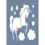 EHH56 Unicorn Desen Stencil 25x35cm