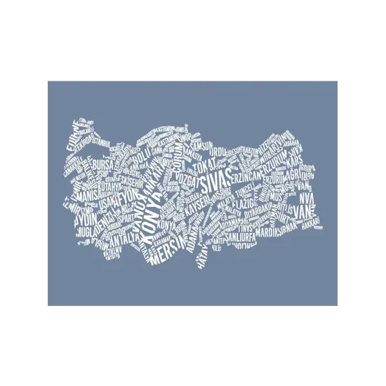 EHHT04 Türkiye Haritası Stencil 35x45cm