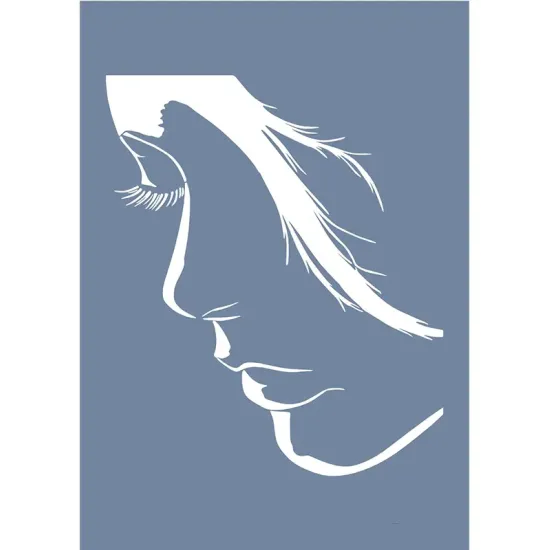EHK10 Kadın Portre Desen Stencil 25x35cm