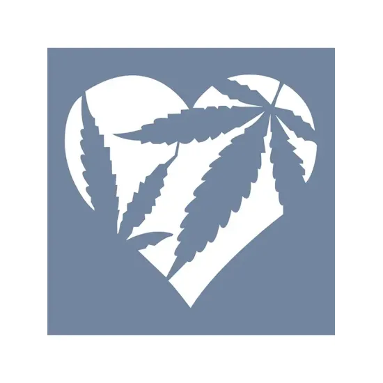 EHKP36 Kalp Silüet Desen Stencil 25x25cm