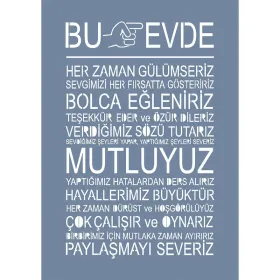EHKR01 Ev Kuralları Desen Stencil 25x35cm