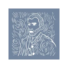 EHS01 Vincent Van Gogh Desen Stencil 60x60cm