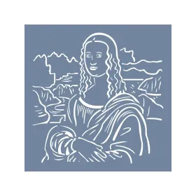 EHS02 Mona Lisa Desen Stencil 45x45cm