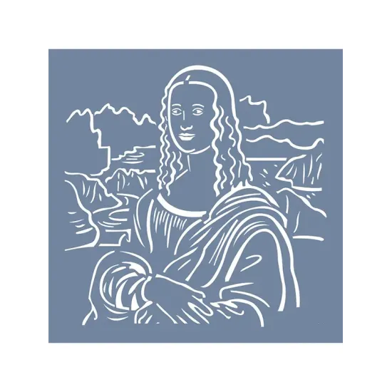 EHS02 Mona Lisa Desen Stencil 45x45cm