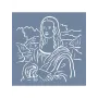 EHS02 Mona Lisa Desen Stencil 45x45cm