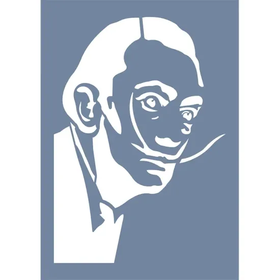 EHS04 Salvador Dali Desen Stencil 25x35cm
