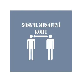 EHSM001 Sosyal Mesafe Desen Stencil 22x22cm