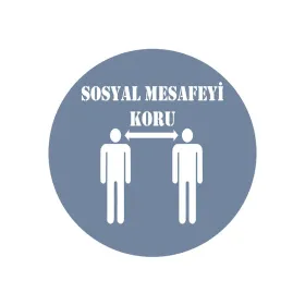 EHSM002 Sosyal Mesafe Desen Stencil 22x22cm