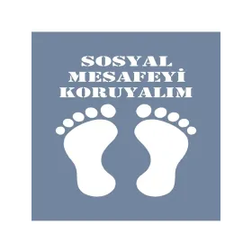 EHSM003 Sosyal Mesafe Desen Stencil 22x22cm