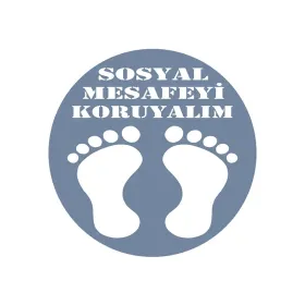 EHSM004 Sosyal Mesafe Desen Stencil 22x22cm