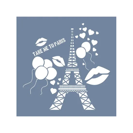 EHŞR04 Paris Desen Stencil 45x45cm