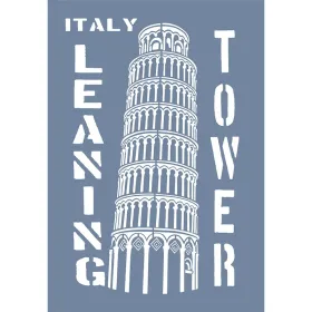 EHŞR06 Pisa Kulesi Desen Stencil 35x50cm