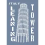 EHŞR06 Pisa Kulesi Desen Stencil 35x50cm