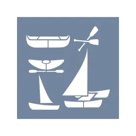 EHTŞ23 Yelkenli Kayık Desen Stencil 40x40cm