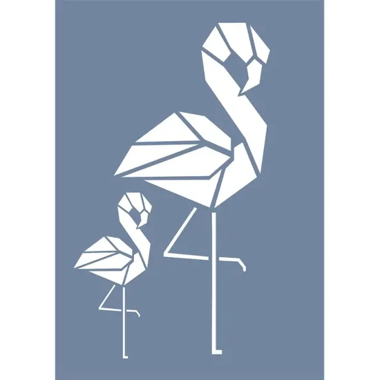 EHVH25 Flamingo Desen Stencil 21x30cm