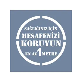 EHY01 Sosyal Mesafe Desen Stencil 45x45cm
