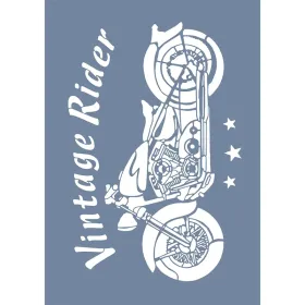EHY02 Vintage Rider Desen Stencil 21x30cm