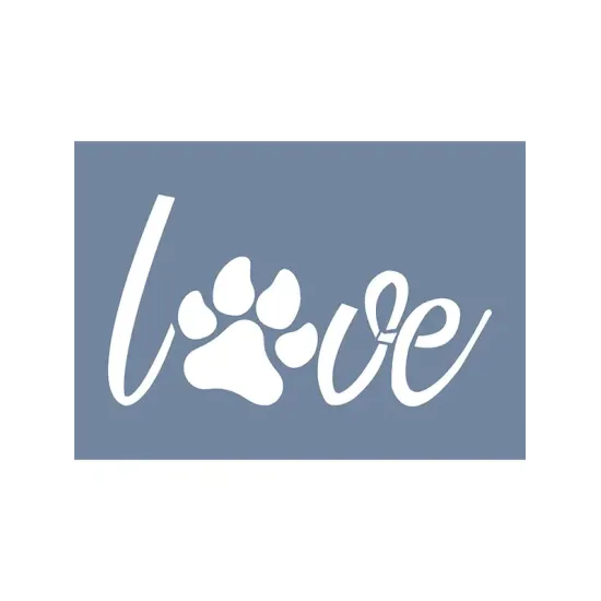 EHY22 Dog Love Desen Stencil 21x30cm