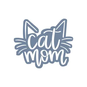 EHY24 Cat Mom Desen Siluet Stencil EHY24