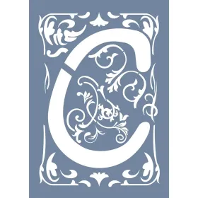 EHY30 C Harf Tribal Desen Stencil 25x35cm