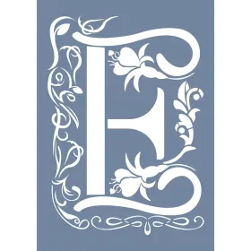 EHY34 E Harf Tribal Desen Stencil 21x30cm