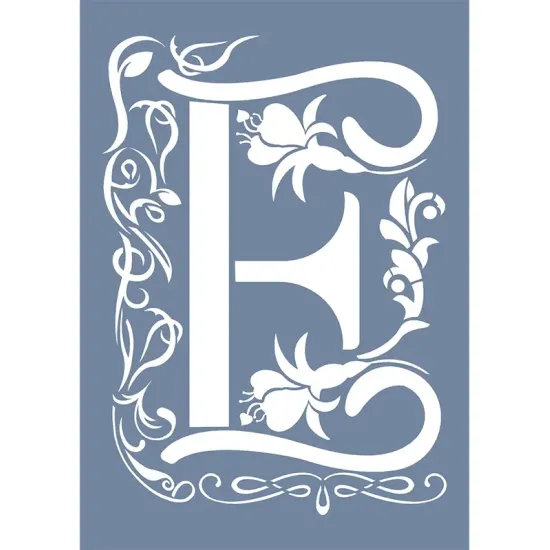 EHY34 E Harf Tribal Desen Stencil 21x30cm