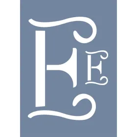 EHY35 E Harf Desen Stencil 25x35cm