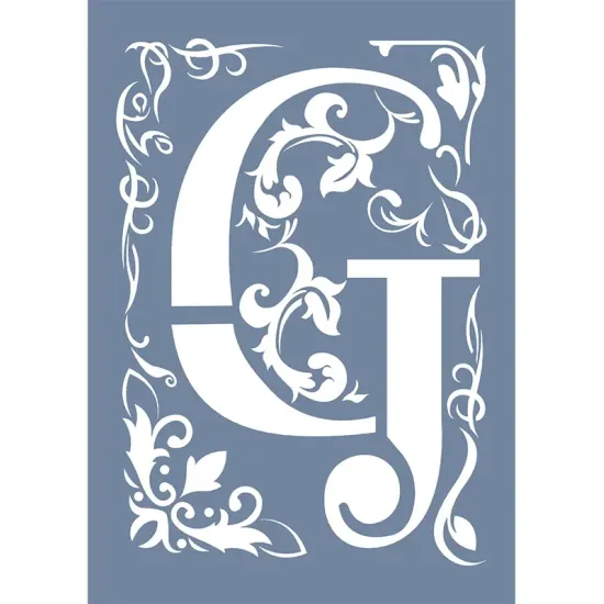 EHY38 G Harf Tribal Desen Stencil 21x30cm