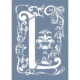 EHY51 L Harf Tribal Desen Stencil 25x35cm