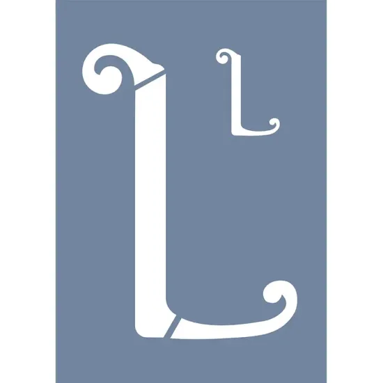 EHY52 L Harf Desen Stencil 25x35cm