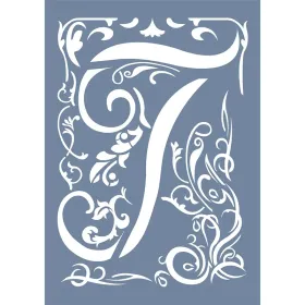 EHY65 T Harf Tribal Desen Stencil 25x35cm