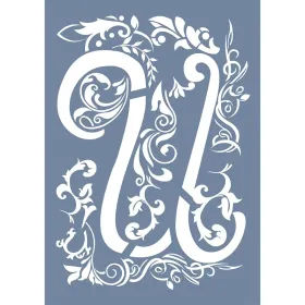 EHY67 U Harf Tribal Desen Stencil 21x30cm