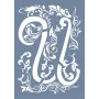 EHY67 U Harf Tribal Desen Stencil 25x35cm