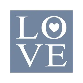 EHY80 Love Desen Stencil 20x20cm