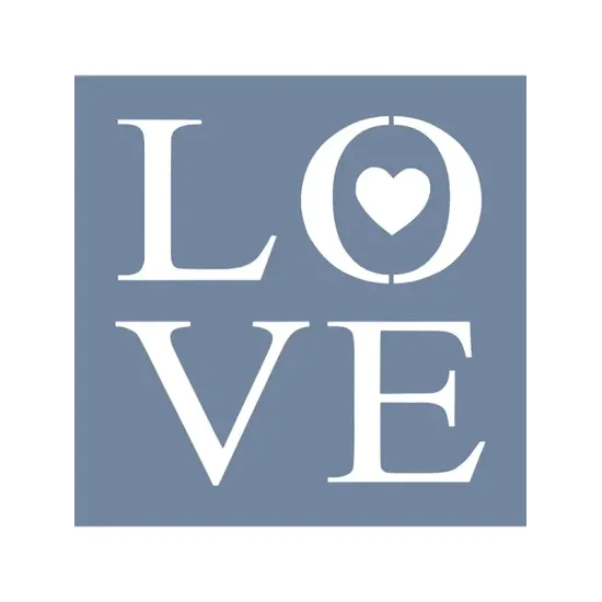EHY80 Love Desen Stencil 20x20cm
