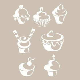 Cupcake Model AS440 A4 Stencil