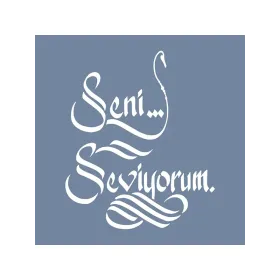EHY83 Seni Seviyorum Desen Stencil 60x60cm