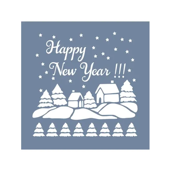 EHYB48 Happy New Year Desen Stencil 40x40cm