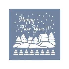 EHYB48 Happy New Year Desen Stencil 60x60cm