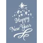 EHYB54 Happy New Year Yılbaşı Stencil 21x30cm