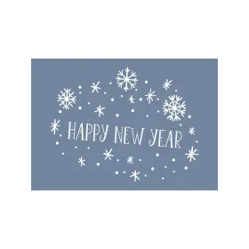 EHYB55 Happy New Year Yılbaşı Stencil 25x35cm