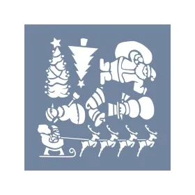 EHYB62 Yılbaşı Süsü Desen Stencil 60x60cm