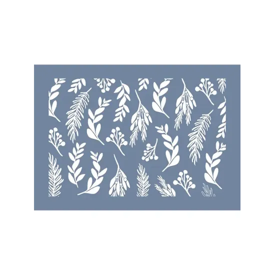 EHYB65 Zeytin Dalı Desen Stencil 21x30cm
