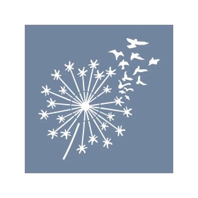 EHB111 Kuş ve Çiçek Stencil 60x60cm