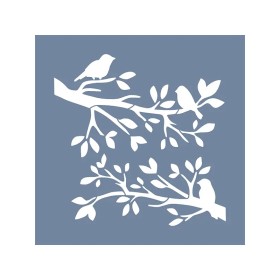 EHB153 Kuş ve Dal Stencil 40x40cm