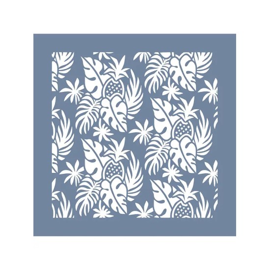EHB91 Tropikal Yaprak Stencil 60x60cm