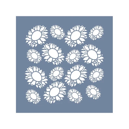 EHB94 Çiçek Stencil 20x20cm