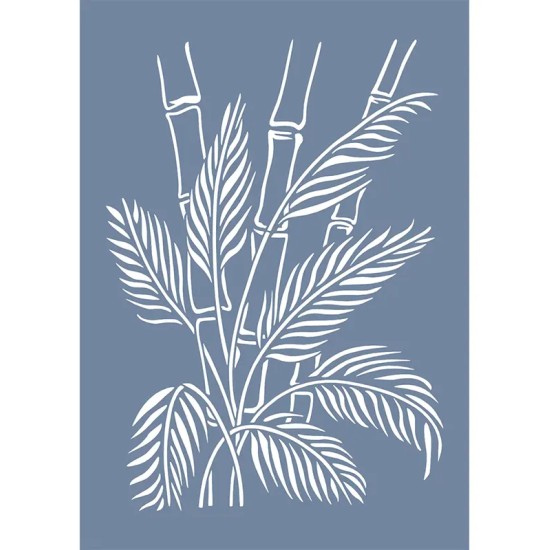 EHB172 Yaprak Bambu Stencil 25x35cm